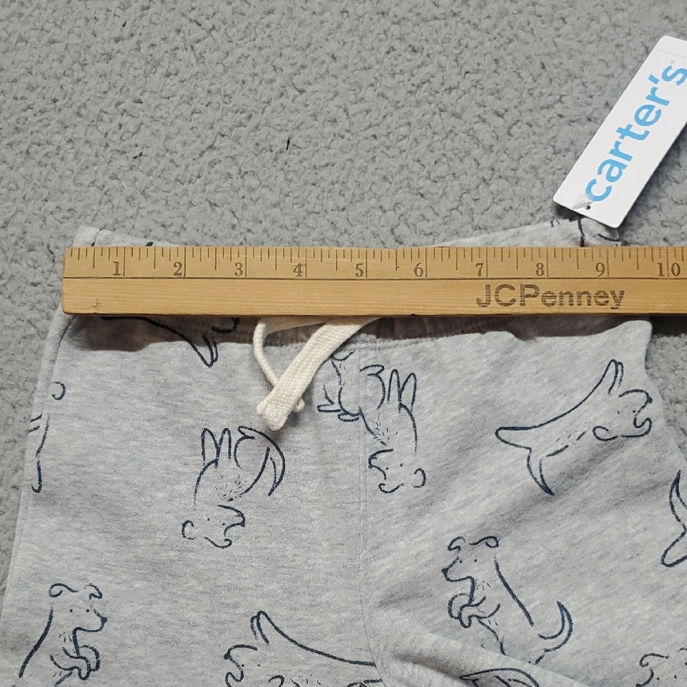Carter's Gray Jogger Pants with Navy Dog Outline Size 24m - Picture 7 of 9